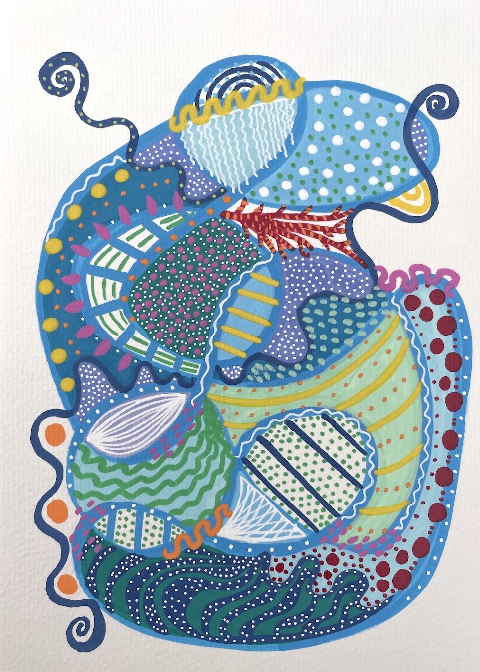 Mystic · Devotion, original abstract painting on paper